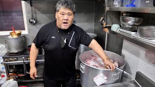 Korean Ssireum player’s Giant pig's feet (Jokbal) korean street food