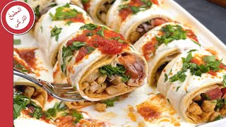 طريقة عمل الأكلة التركية الشعبية الشهيرة 🙌🏻🤩 التنتوني بالدجاج الأسطورية مع الكثير من الصلصة واللبن 😋