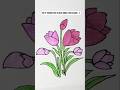 Tag a friend who needs a 5-minute creative break!#art #aesthetic#drawing#tulips #bouquet#easydrawing