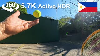 Insta360 X4 5.7K 360 Video Sample - Tennis Warmup in Subic Bay Freeport Zone by 360 Tour 171 views 1 month ago 39 seconds