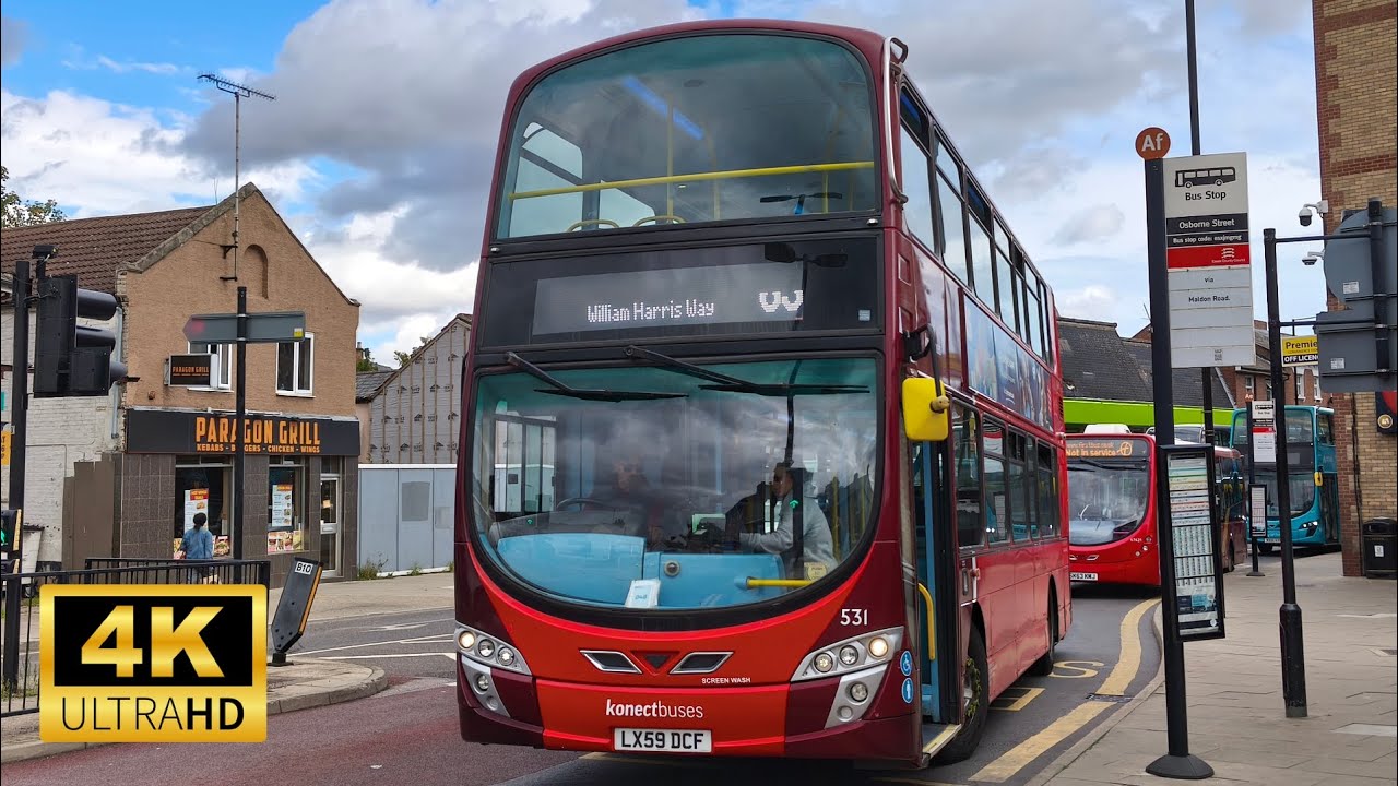 ZF Ecolife - Hedingham and Chambers 531 Volvo B9TL Wright Eclipse Gemini 2 working the 63