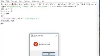 Invalid syntax error while running scripts solved in Python