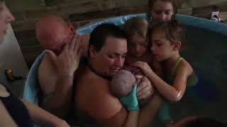 Natural Home Birth Water Birth with 4 older siblings present  | The Art of Birth