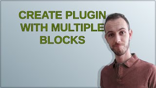 Create plugin with multiple blocks