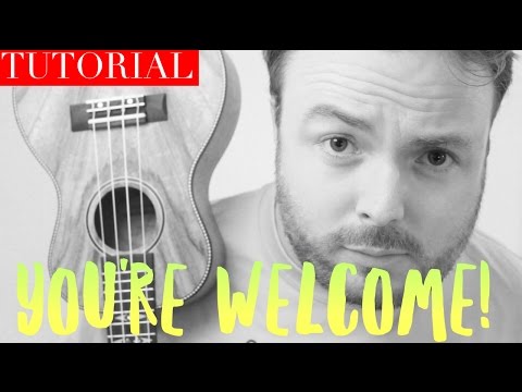 MOANA - YOU'RE WELCOME (DWAYNE JOHNSON DISNEY UKULELE TUTORIAL!)