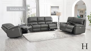 Hydeline Furniture Erindale Power Headrest Zero Gravity Reclining Top Grain Leather Sofa Hydeline Furniture Erindale Power Headrest Zero Gravity Reclining Top Grain Leather Sofa