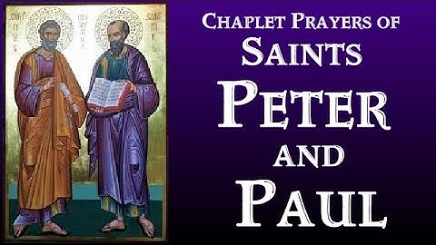 CHAPLET PRAYERS OF SAINTS PETER AND PAUL