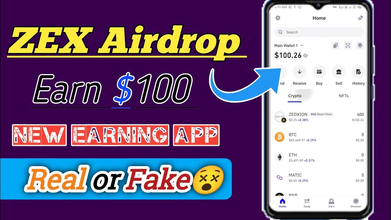 How to make and withdraw $100 from ZEX Airdrop