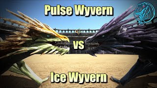 Modded Pulse Wyvern vs. Ragnarok Ice Wyvern | ARK Dino Short Fight ?