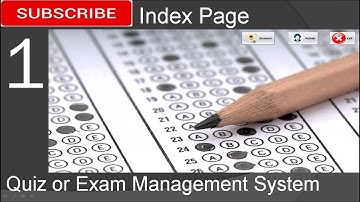 1. Quiz or Exam Management System in java - Index Page (JFrame, Mysql Database, Netbeans IDE)