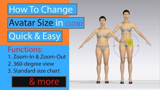 Womens Avatar Body Measurements Size M (size 6)