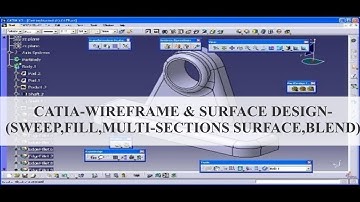 Catia - Wireframe & Surface Design - (Sweep, Fill, Multi-Sections Surface, Blend)