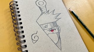 Easy Kakashi drawing for beginners | How to draw Kakashi step-by-step