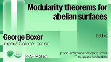 George Boxer, Modularity theorems for abelian surfaces
