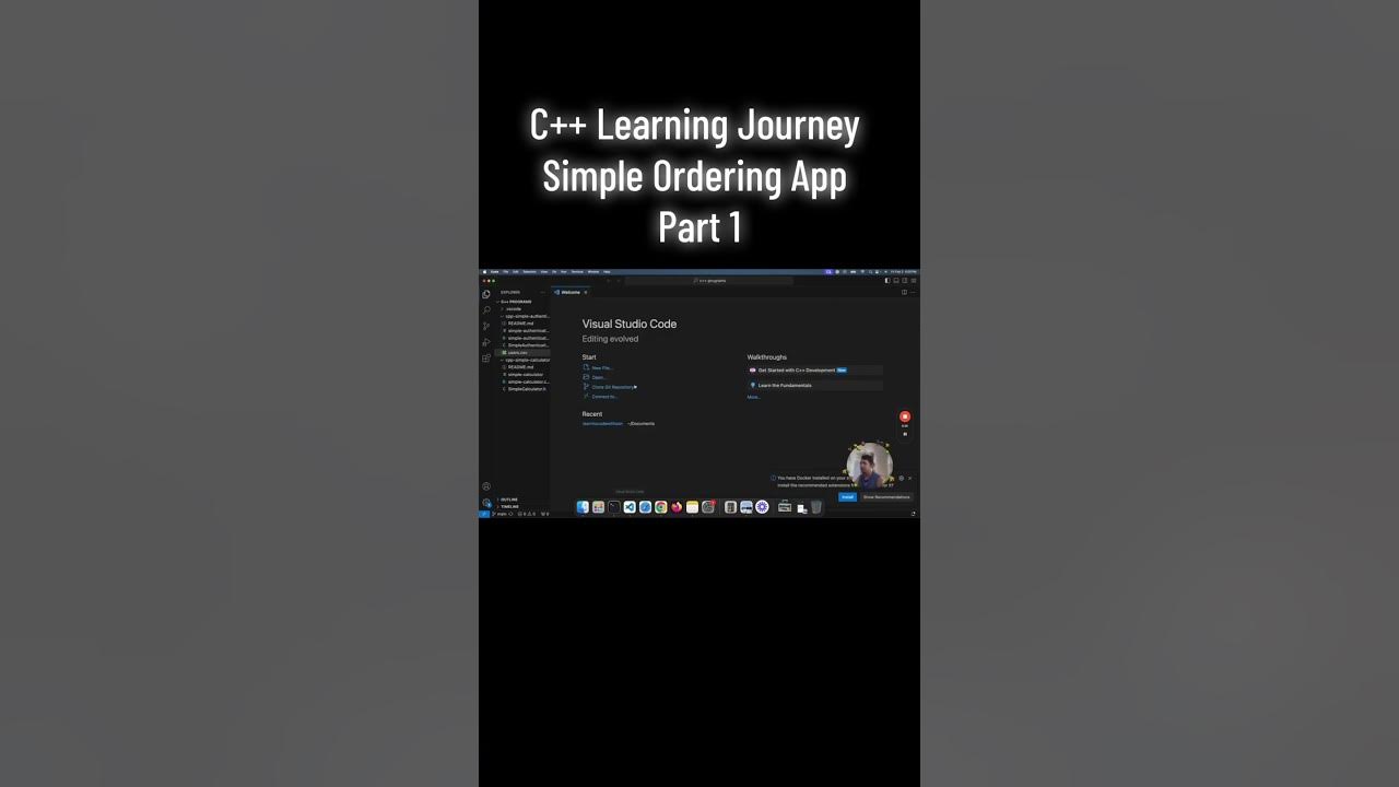 C++ Learning Journey Simple Ordering App Part 1 - YouTube