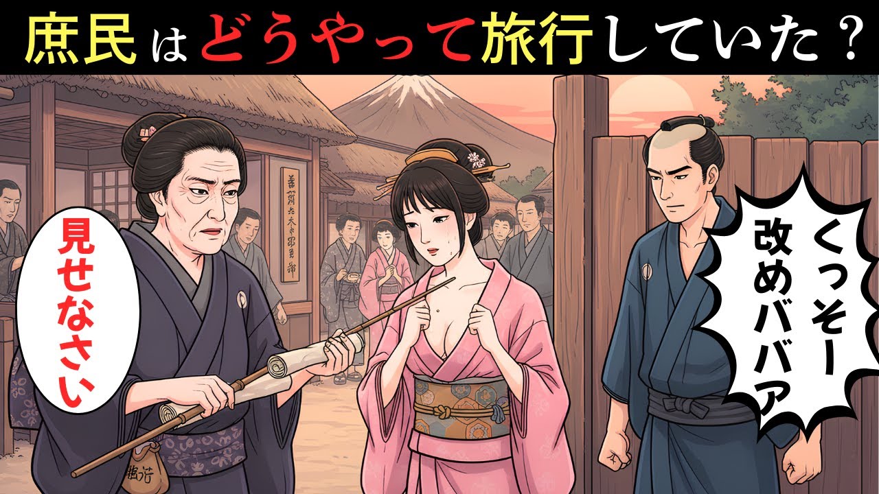 江戸時代の旅行事情。庶民はどうやって遠くへ旅していたのか？【江戸時代の庶民】【江戸好奇心】