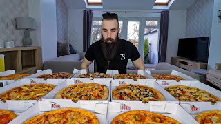 One Man Vs. EVERY Papa John's Pizza | BeardMeatsFood