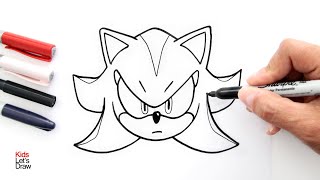 Cómo dibujar a SHADOW | How to draw Shadow The Hedgehog (Head)