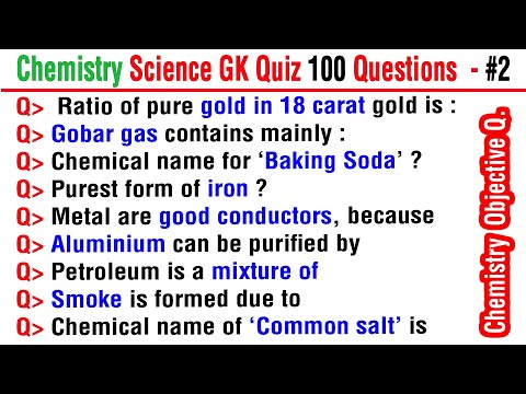 100 Chemistry Questions | Science Gk  | CHEMISTRY Science quiz Questions and Answers  | Part-2