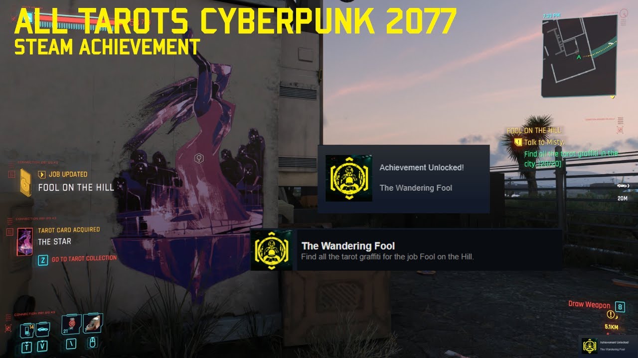 Fool on the Hill and The Wandering Fool Achievement CYBERPUNK 2077 YouTube