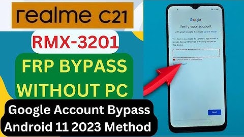 Realme C21(RMX3201) FRP Bypass || Realme C21 Google Account Bypass Android 11 || Easy Without Pc ||