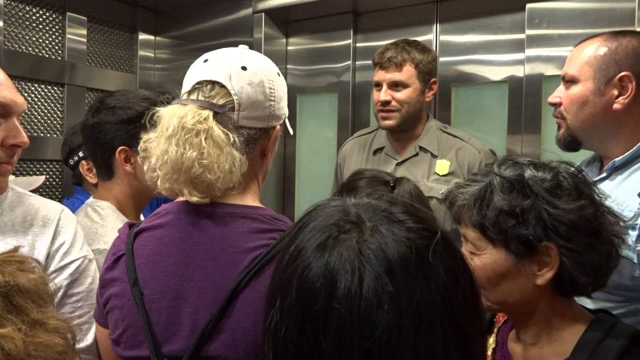 Washington monument elevator ride youtube