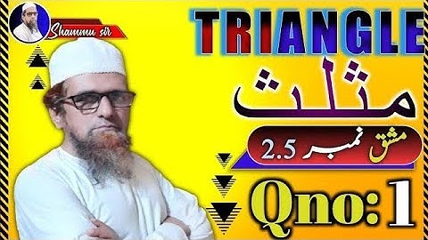 Triangle ex 2.5 class 10 in urdu ll Triangle Class 10 ll Ex 2.5 Qno: 1 ll Chapter 2 ll Shammu sir ll
