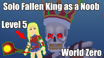 How to beat the Fallen King SOLO as A NOOB (level 5) in World Zero | Halloween Spotlight