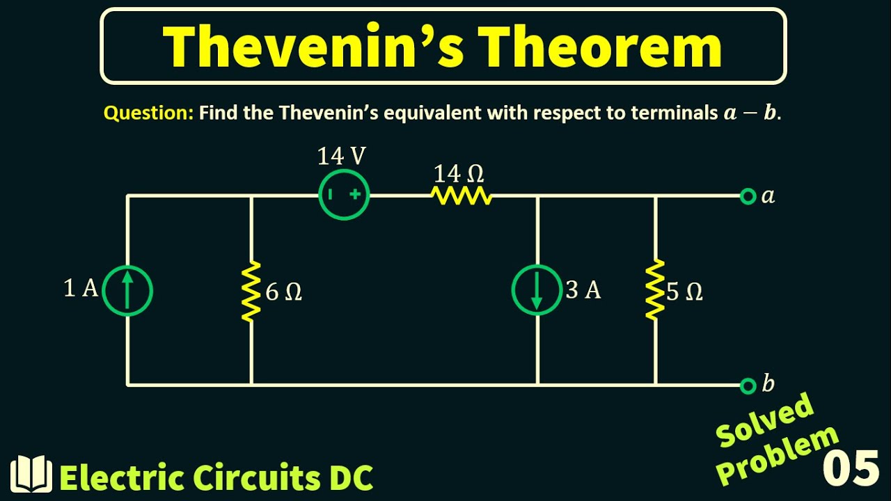 Electric Circuits DC | Thevenin’s Theorem | Solved Problem 5 - YouTube