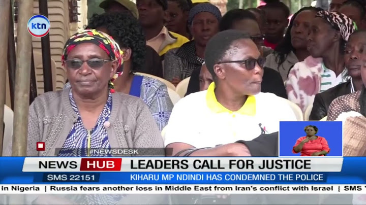Kiharu MP Ndindi Nyoro condemn the police in the murder of Albert Ojwang