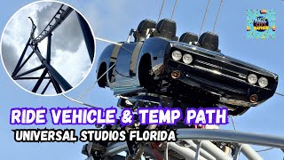 Hollywood Drift Ride Vehicle Finally Without Tarp and Walking Under The Spike! 🎢