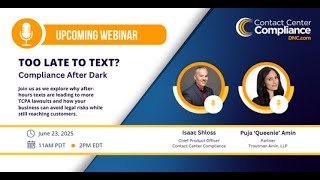 Too Late to Text? Compliance After Dark Featuring Isaac Shloss &amp; Puja Amin