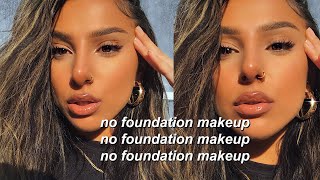 NO FOUNDATION MAKEUP ROUTINE (tutorial for school/college/work)