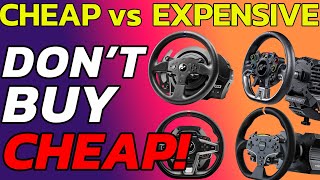 DO NOT not BUY CHEAP STEERING WHEELS! Thrustmaster T300 vs T248 vs MOZA R5 vs Fanatec GT DD PRO