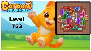 Catdom color hole level 753 solution and walkthrough for gameplay 