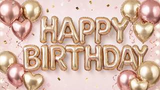 Happy Birthday TV Background | Rose Gold Balloons | 2 Hour 4K Screensaver | No Sound screenshot 3