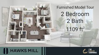 Hawks Mill Luxury Apartments Model Walkthrough, 2 Bedroom 2 Bathroom