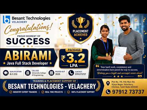 Fullstack Course in Chennai | Abirami Success Story | Best Java Training in Chennai | 3.2LPA