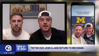 British influencers Josh and Jase are back in Michigan for the summer