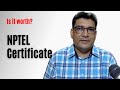 Is nptel certificate useful