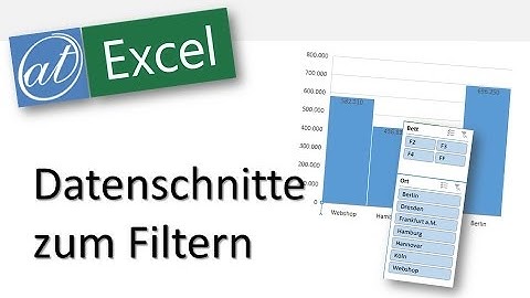 Excel - Datenschnitte zum Filtern von Tabellen und Diagrammen