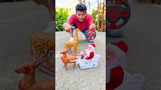 Rc Remote Wala Giraffe and Santa Claus Reindeer Gift Dise 🎁