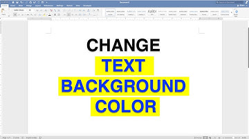 How To Change Text Background Color In MS Word