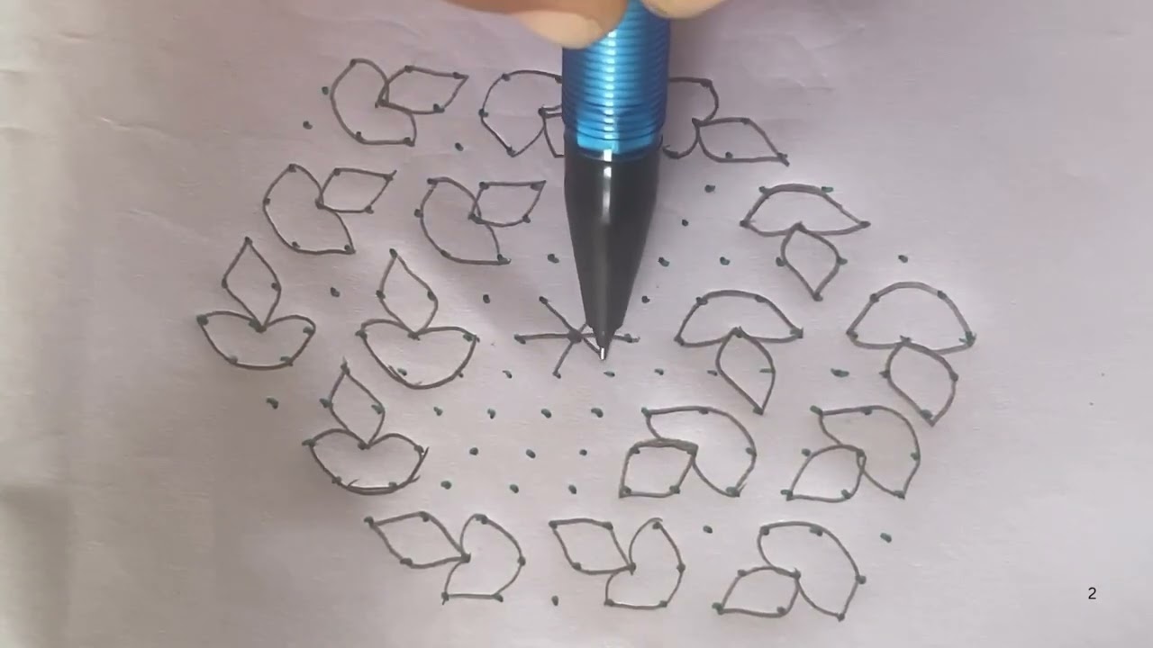 # 1287 Diwali/ karthigai deepam /pongal & all festival days lamp🪔 kolam by using 15 to 8 middle dots