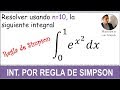 Regla de Simpson. Aproximación de integrales. Ejemplo 1
