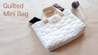 DIY 누빔 원단으로 만든 미니 토트백(w.쏘잉하우스) - How to make a cute quilted mini bag by 수작업실 지음 Atelier JIEUM 11,325 views 9 months ago 13 minutes, 48 seconds