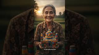 Nenek Membuat Beduk Mini Dari Stik Dan Kain Perca. #bedukmini #masjidminiatur #viral
