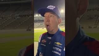 Kyle Busch reacts to his crew chief change