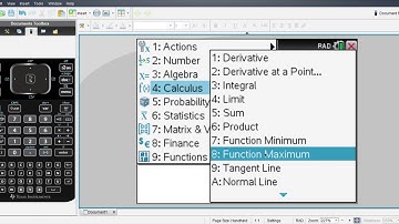 TI-NSPIRE CX CAS Function Minimum and Maxiumum Tutorial
