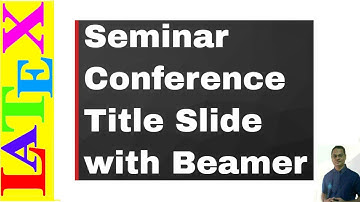 How to Use Title Slide in Beamer Presentation